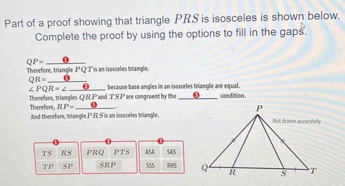 Prs is isosceles with rp