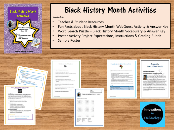 Black history month webquest answer key